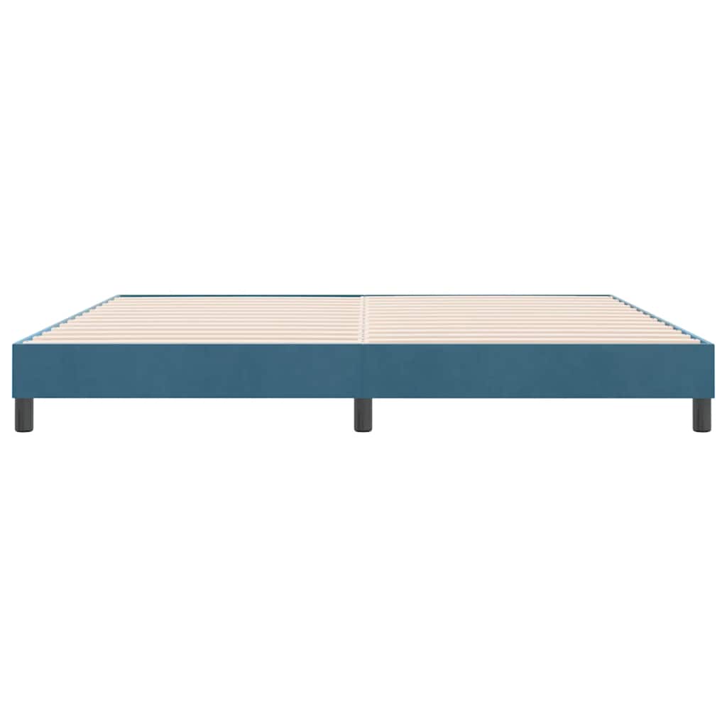 vidaXL Boxspringbett ohne Matratze Dunkelblau 180x220 cm Samt