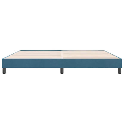 vidaXL Boxspringbett ohne Matratze Dunkelblau 180x220 cm Samt