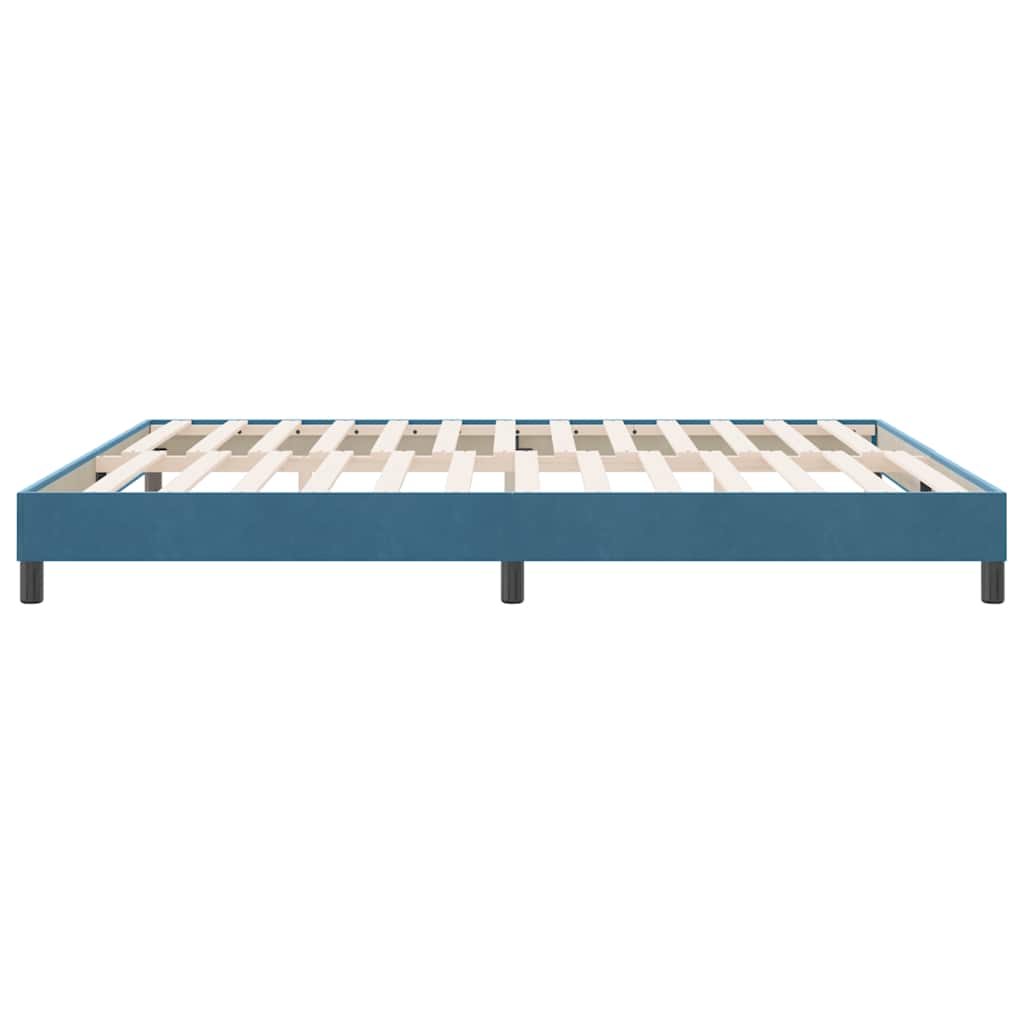 vidaXL Boxspringbett ohne Matratze Dunkelblau 180x220 cm Samt