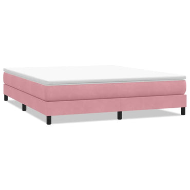 vidaXL Lit coffre sans matelas rose 180x220 cm velours