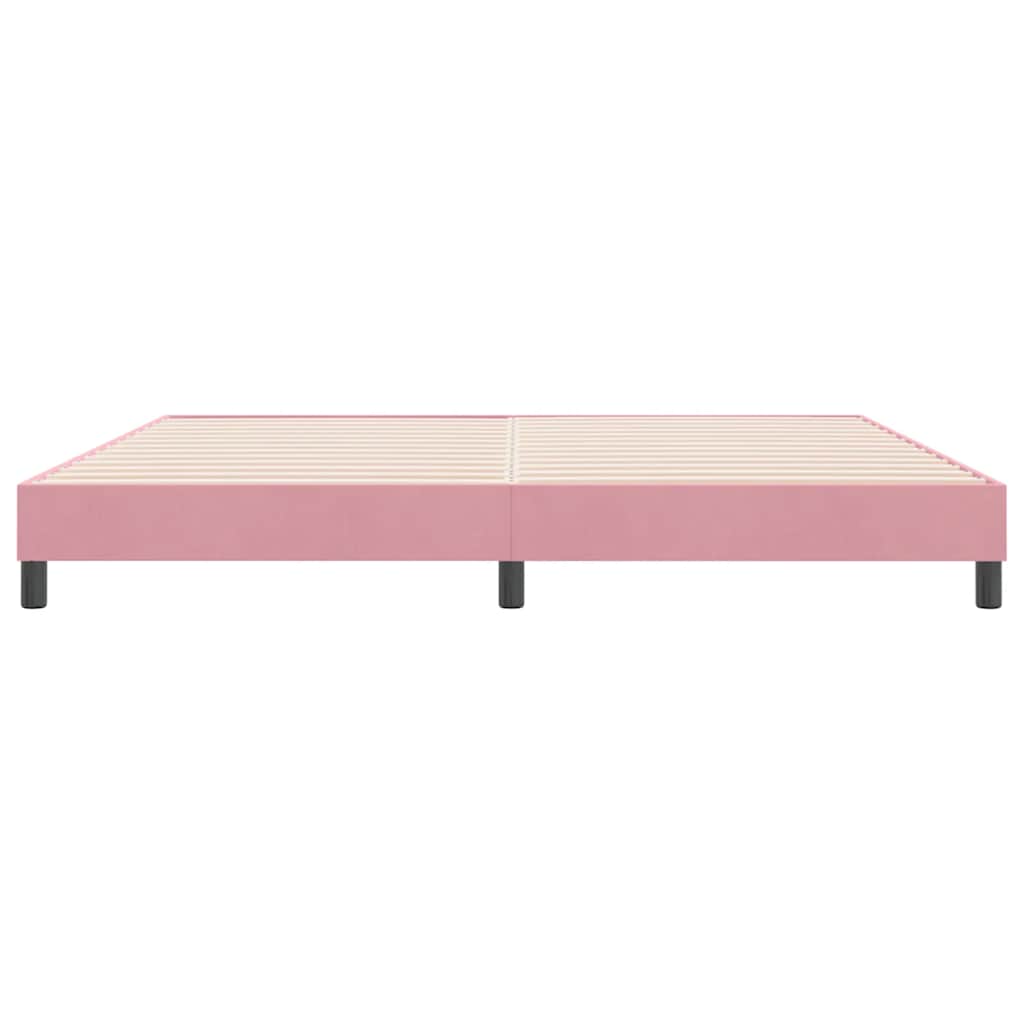 vidaXL Boxspringbett ohne Matratze Rosa 180x220 cm Samt