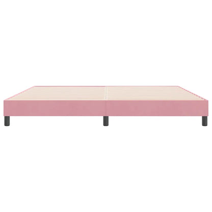 vidaXL Boxspringbett ohne Matratze Rosa 180x220 cm Samt