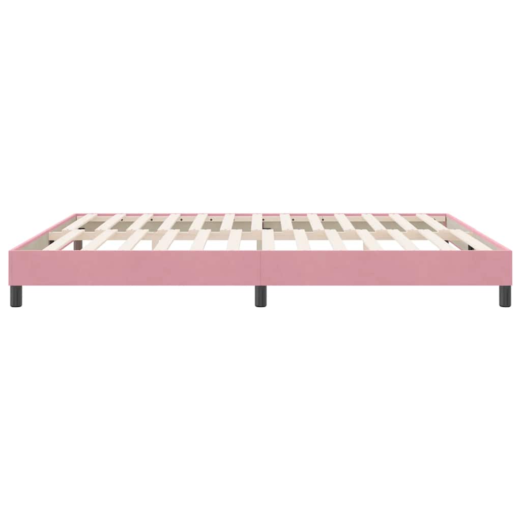 vidaXL Boxspringbett ohne Matratze Rosa 180x220 cm Samt