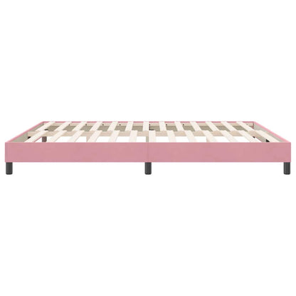 vidaXL Boxspringbett ohne Matratze Rosa 180x220 cm Samt
