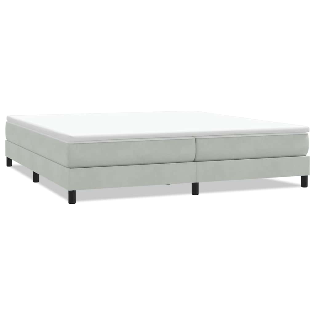 vidaXL Boxspringbett ohne Matratze Hellgrau 200x220 cm Samt