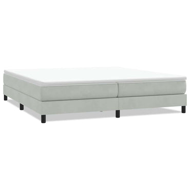 vidaXL Boxspringbett ohne Matratze Hellgrau 200x220 cm Samt