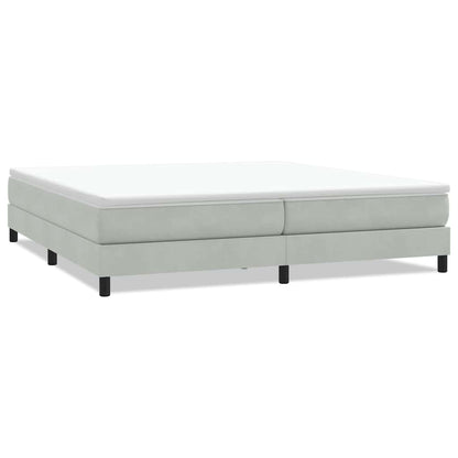 vidaXL Boxspringbett ohne Matratze Hellgrau 200x220 cm Samt