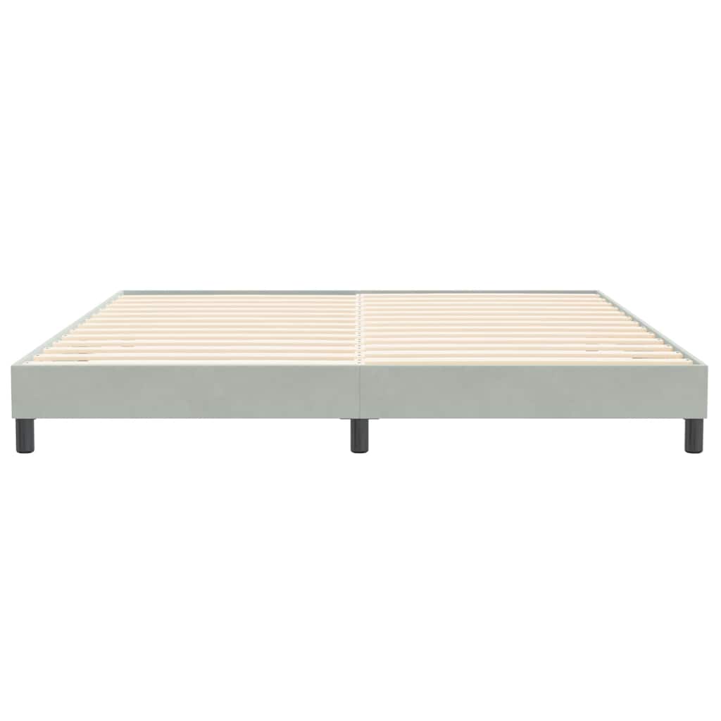 vidaXL Boxspringbett ohne Matratze Hellgrau 200x220 cm Samt