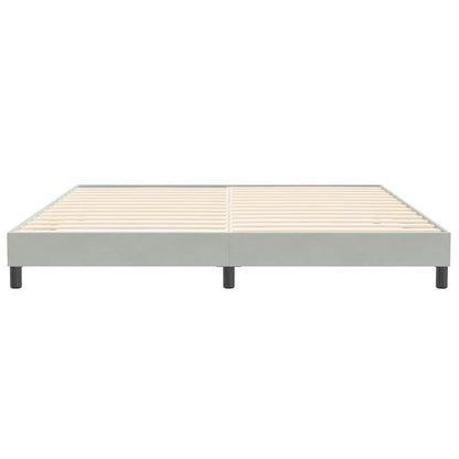 vidaXL Boxspringbett ohne Matratze Hellgrau 200x220 cm Samt