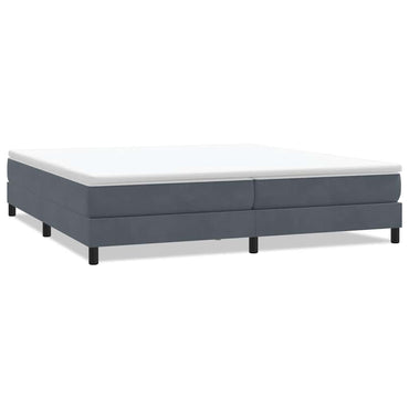 vidaXL Lit coffre sans matelas Gris foncé 200x220 cm Velours
