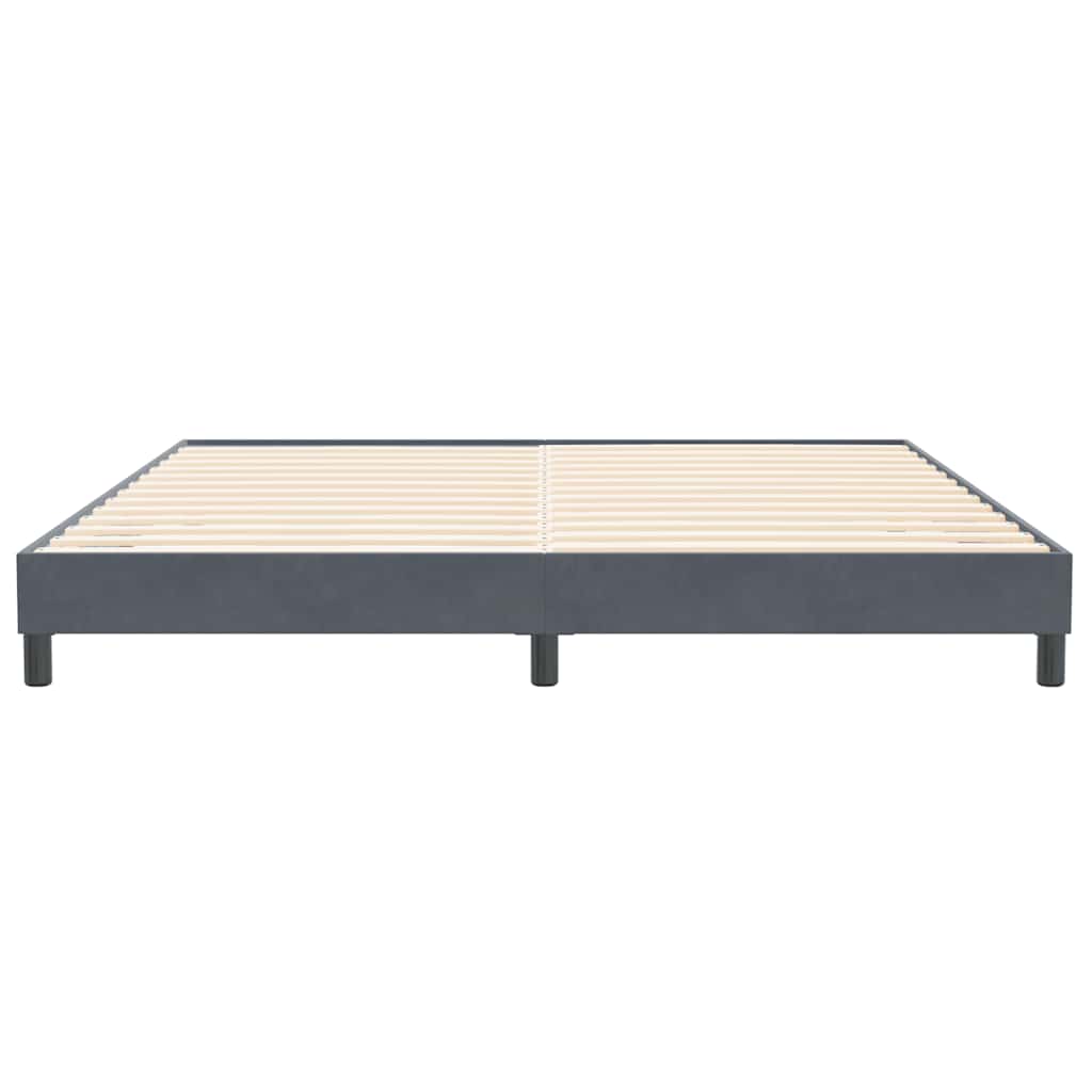 Boxspringbett ohne Matratze Dunkelgrau 200x220 cm Samt