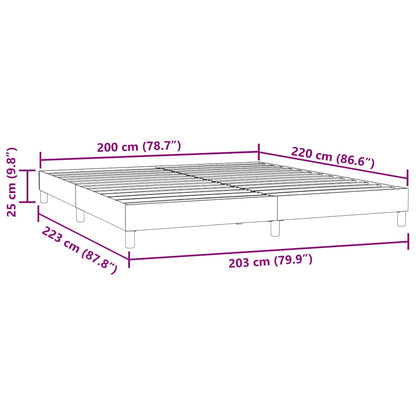 Boxspringbett ohne Matratze Dunkelgrau 200x220 cm Samt