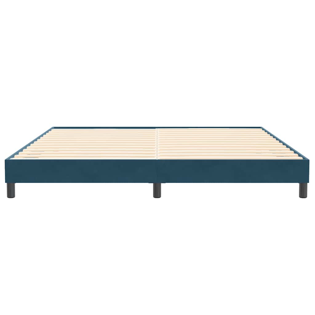 vidaXL Boxspringbett ohne Matratze Dunkelblau 200x220 cm Samt