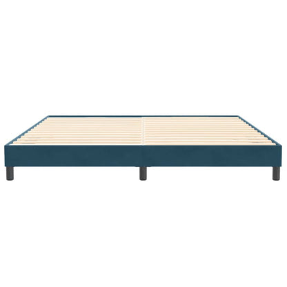 vidaXL Boxspringbett ohne Matratze Dunkelblau 200x220 cm Samt