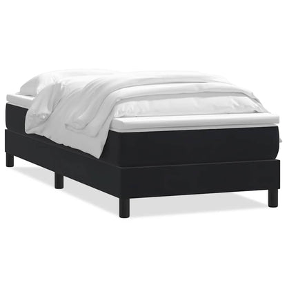 vidaXL Lit coffre avec matelas Noir 80x210 cm Velours