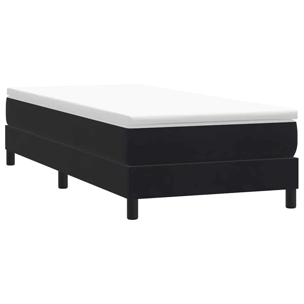 vidaXL Lit coffre avec matelas Noir 80x210 cm Velours