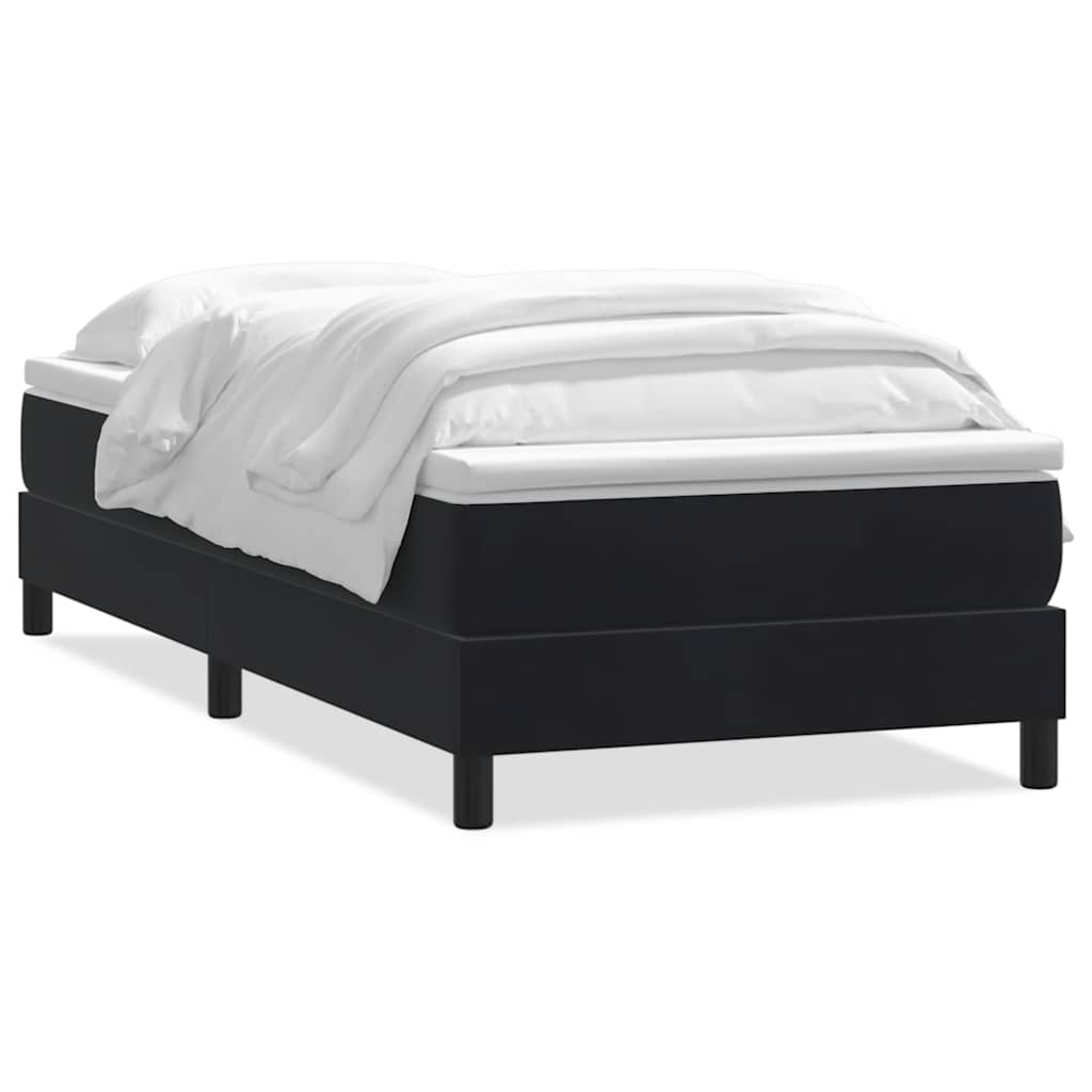 Boxspringbett mit Matratze Schwarz 90x210 cm Samt