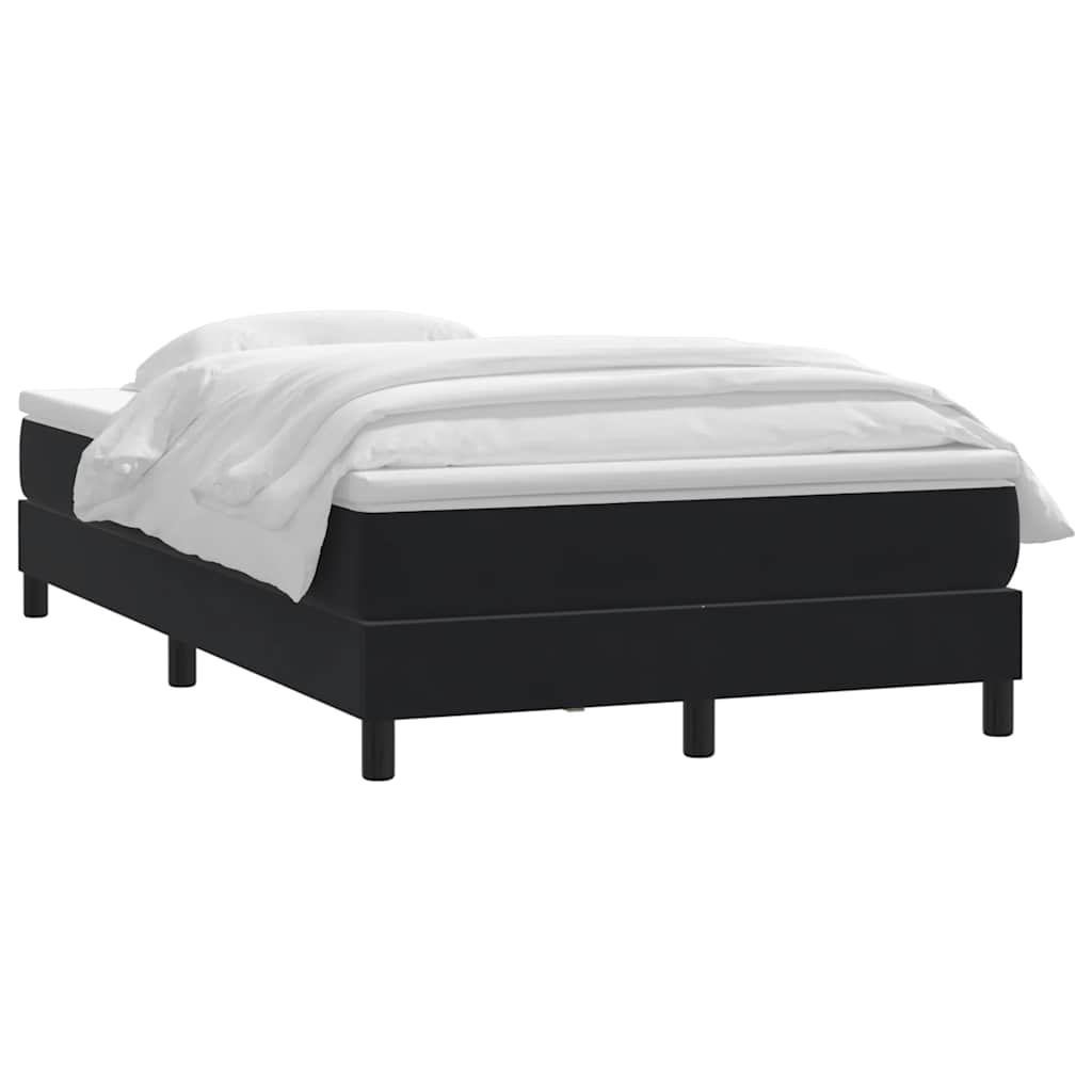vidaXL Lit coffre avec matelas Noir 120x210 cm Velours