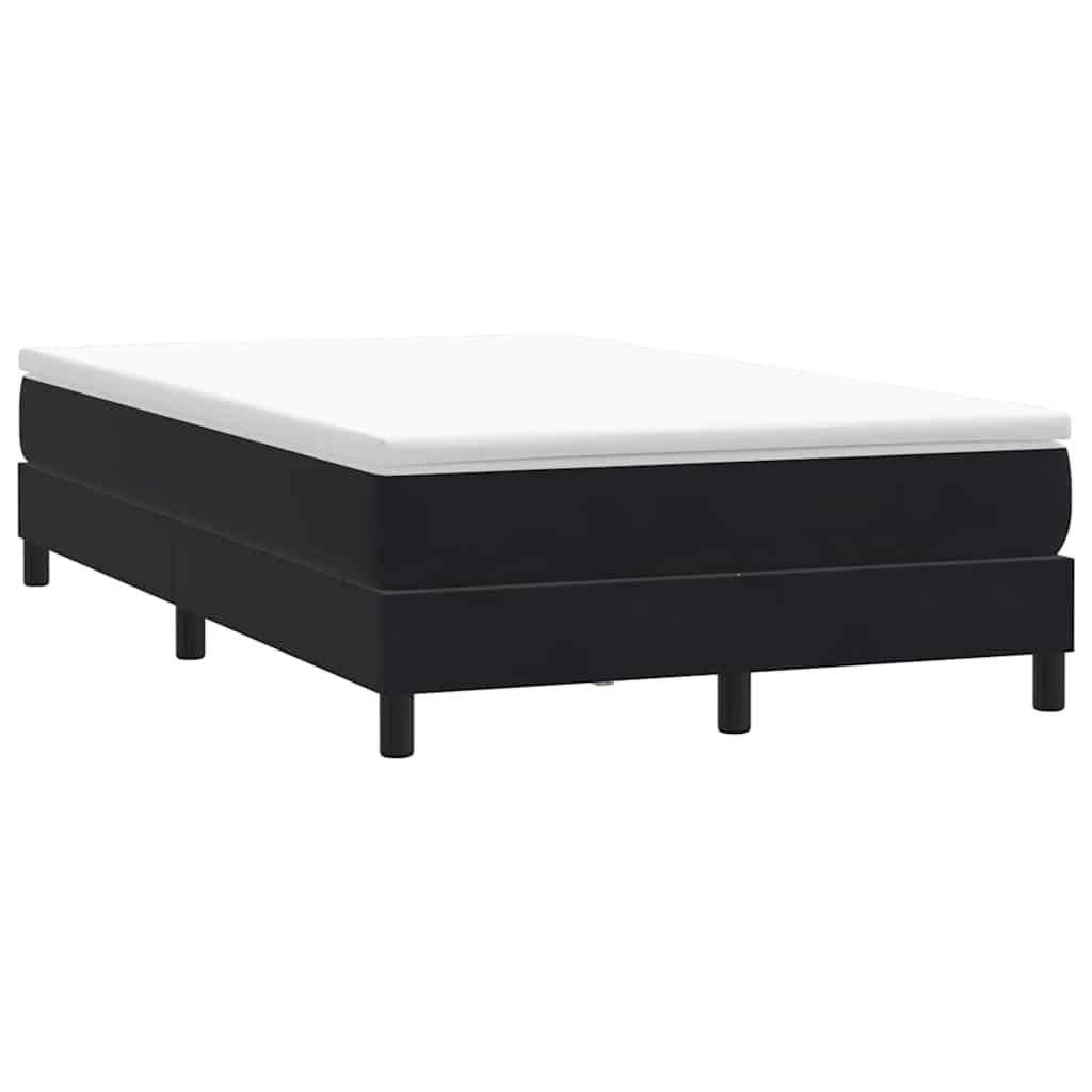 vidaXL Lit coffre avec matelas Noir 120x210 cm Velours