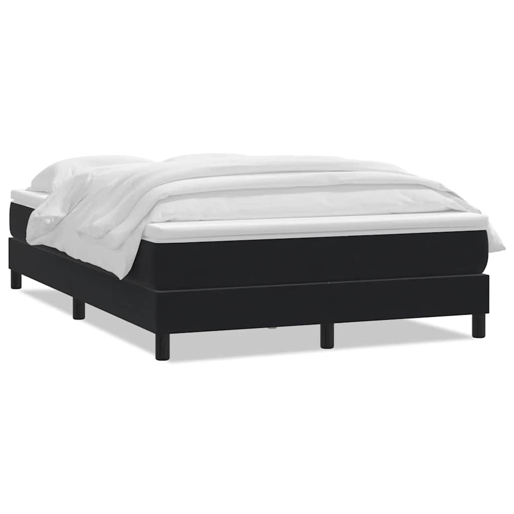 Boxspringbett mit Matratze Schwarz 160x210 cm Samt