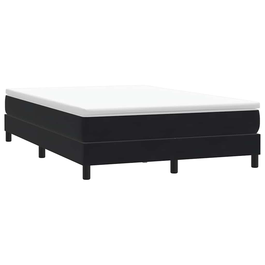 Boxspringbett mit Matratze Schwarz 160x210 cm Samt