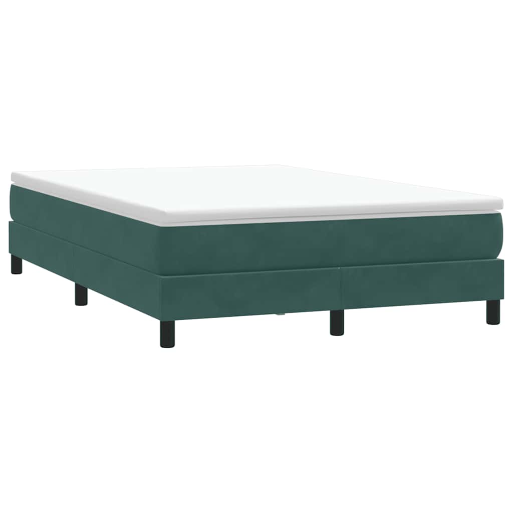Boxspringbett mit Matratze Dunkelgrün 160x210 cm Samt