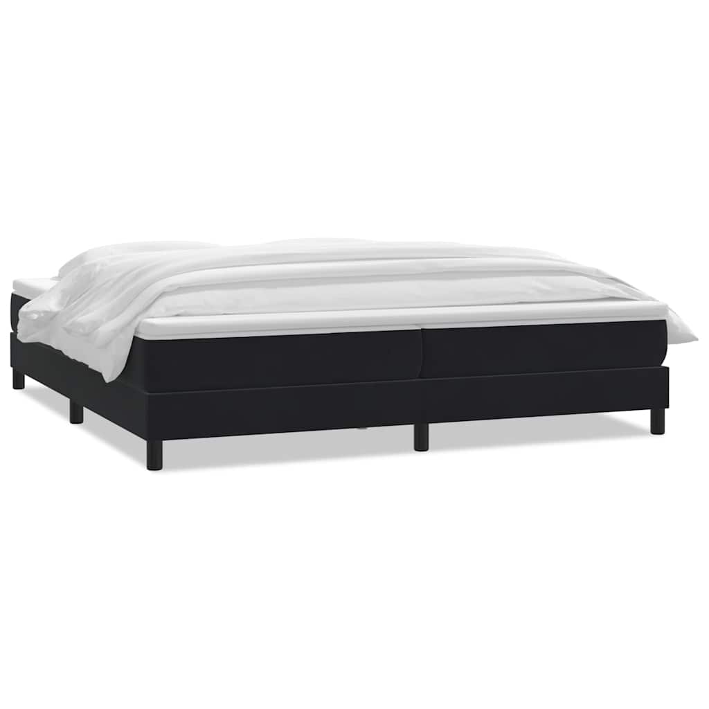 vidaXL Boxspringbett mit Matratze Schwarz 180x210 cm Samt