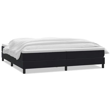 vidaXL Boxspringbett mit Matratze Schwarz 180x210 cm Samt