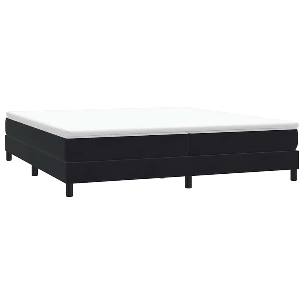 vidaXL Boxspringbett mit Matratze Schwarz 180x210 cm Samt