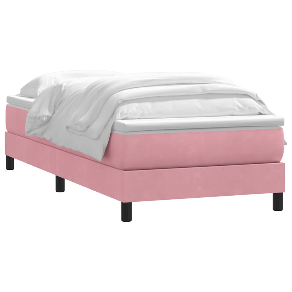 vidaXL Lit coffre avec matelas Rose 80x220 cm Velours