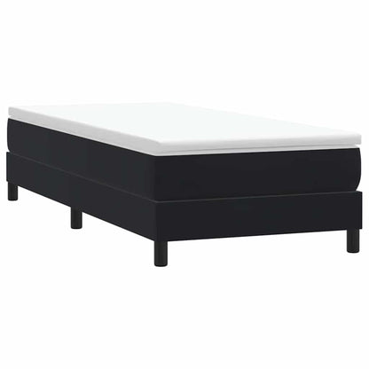 vidaXL Boxspringbett mit Matratze Schwarz 100x220 cm Samt