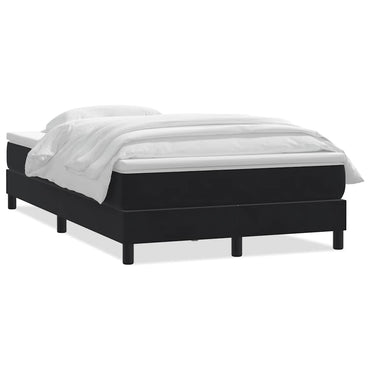 vidaXL Boxspringbett mit Matratze Schwarz 120x220 cm Samt
