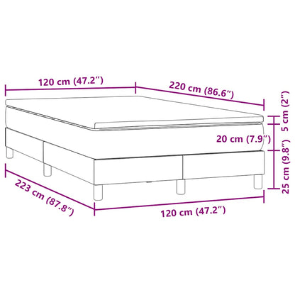 vidaXL Boxspringbett mit Matratze Rosa 120x220 cm Samt