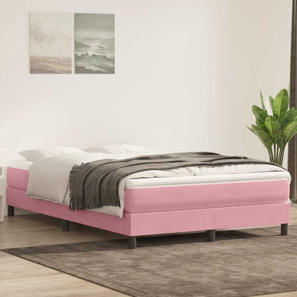 Boxspringbett mit Matratze Rosa 160x220 cm Samt