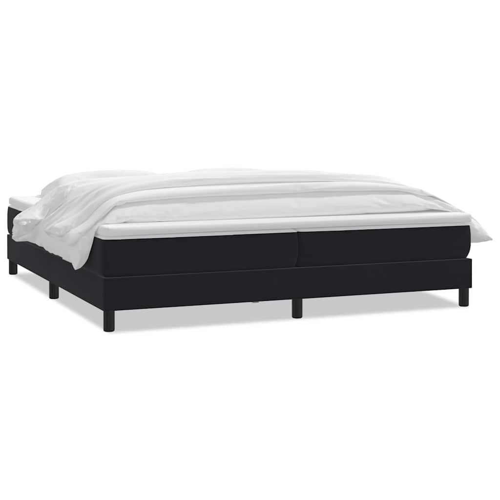 vidaXL Lit coffre avec matelas Noir 180x220 cm Velours
