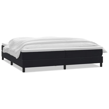 vidaXL Lit coffre avec matelas Noir 180x220 cm Velours