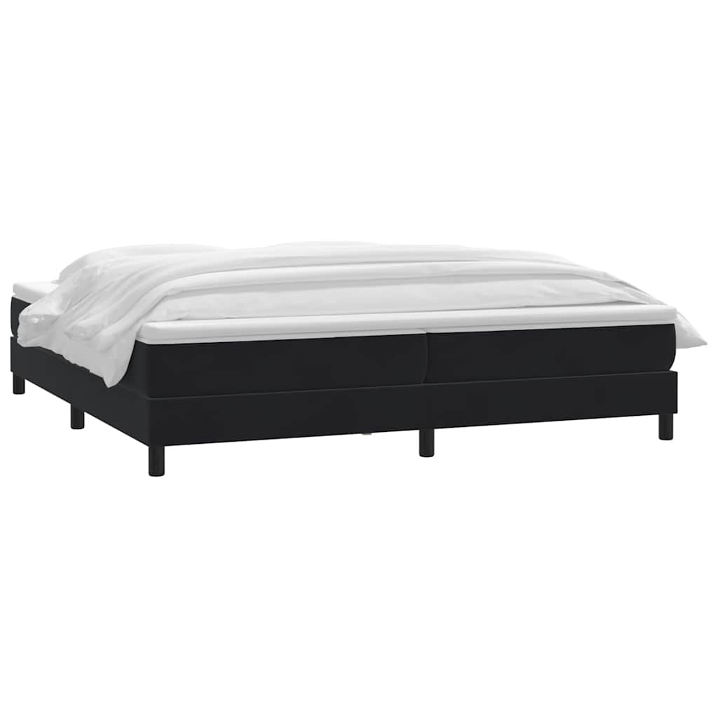 vidaXL Lit coffre avec matelas Noir 180x220 cm Velours