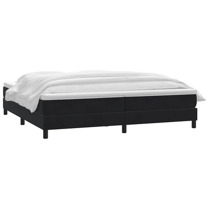 vidaXL Lit coffre avec matelas Noir 180x220 cm Velours