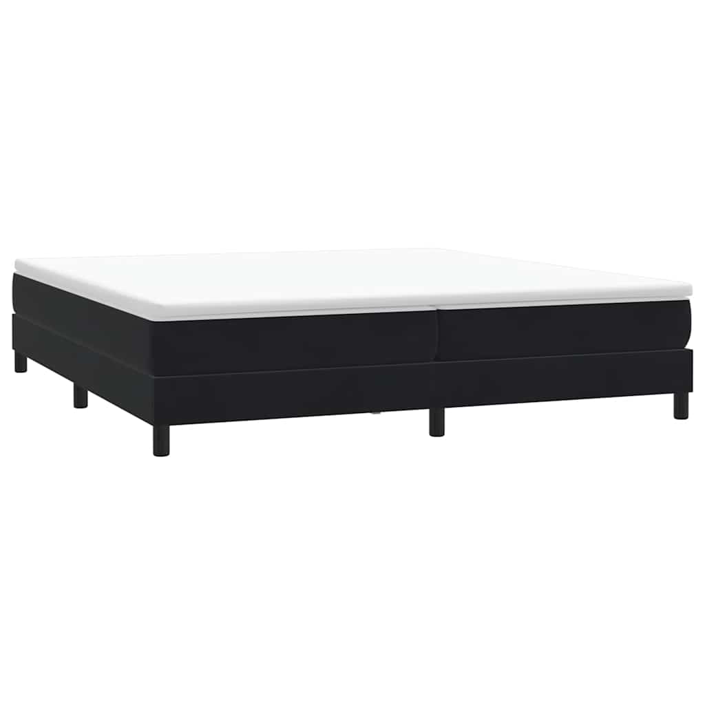 vidaXL Lit coffre avec matelas Noir 180x220 cm Velours