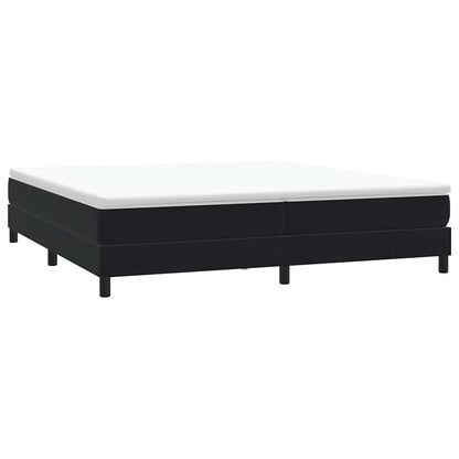 vidaXL Lit coffre avec matelas Noir 180x220 cm Velours
