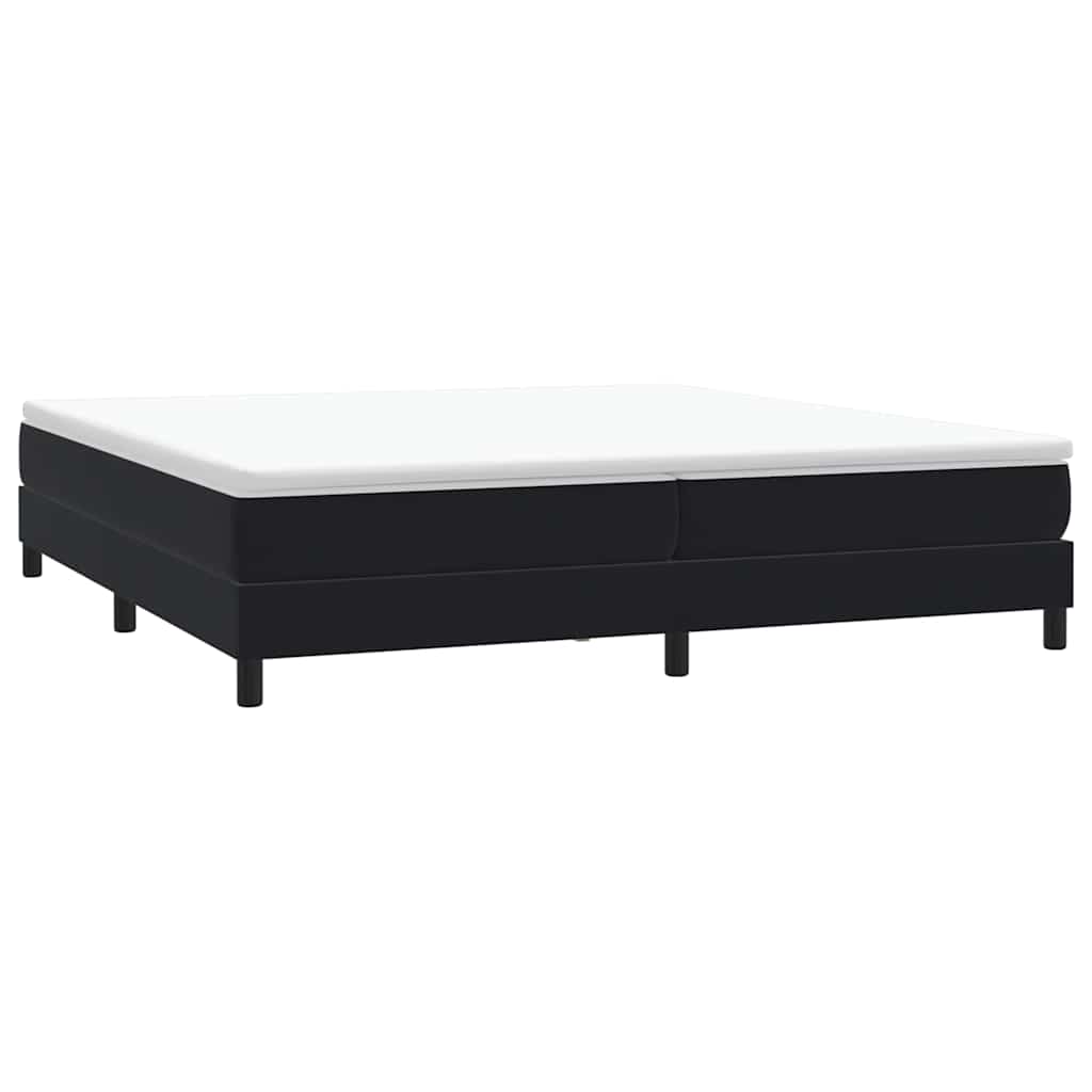 vidaXL Boxspringbett mit Matratze Schwarz 200x220 cm Samt