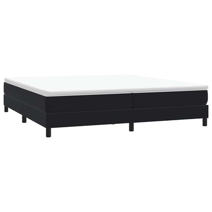 vidaXL Boxspringbett mit Matratze Schwarz 200x220 cm Samt