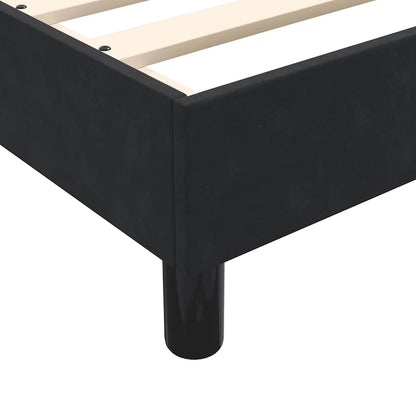 vidaXL Boxspringbett mit Matratze Schwarz 80x210 cm Samt