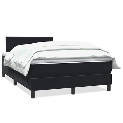 vidaXL Boxspringbett mit Matratze Schwarz 120x210 cm Samt