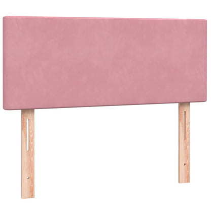 vidaXL Boxspringbett mit Matratze Rosa 120x210 cm Samt