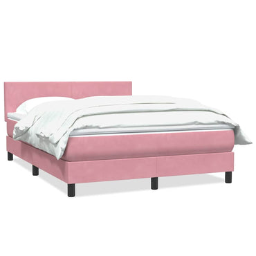 vidaXL Lit coffre avec matelas Rose 140x210 cm Velours