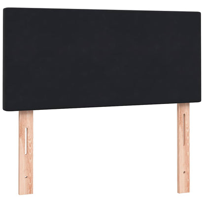 vidaXL Boxspringbett mit Matratze Schwarz 90x220 cm Samt