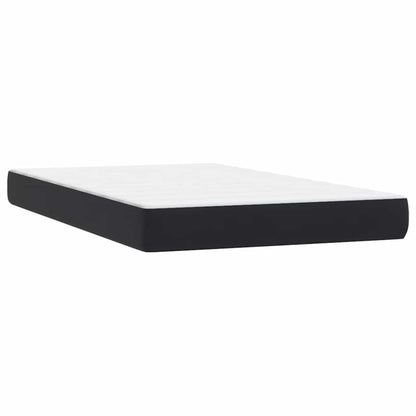 vidaXL Boxspringbett mit Matratze Schwarz 120x220 cm Samt