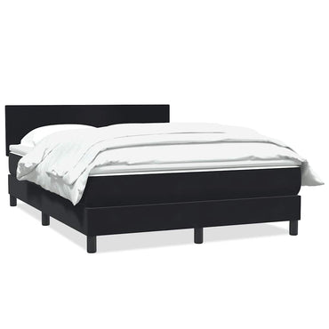 vidaXL Boxspringbett mit Matratze Schwarz 140x220 cm Samt