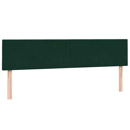 vidaXL Boxspringbett mit Matratze Dunkelgrün 200x220 cm Samt